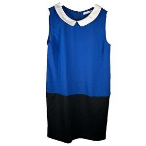 2/$30 Marie Marie Colorblock Dress Medium Lightweight Blue Office